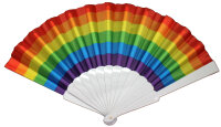 Pride Rainbow Fächer 19-01 weiß